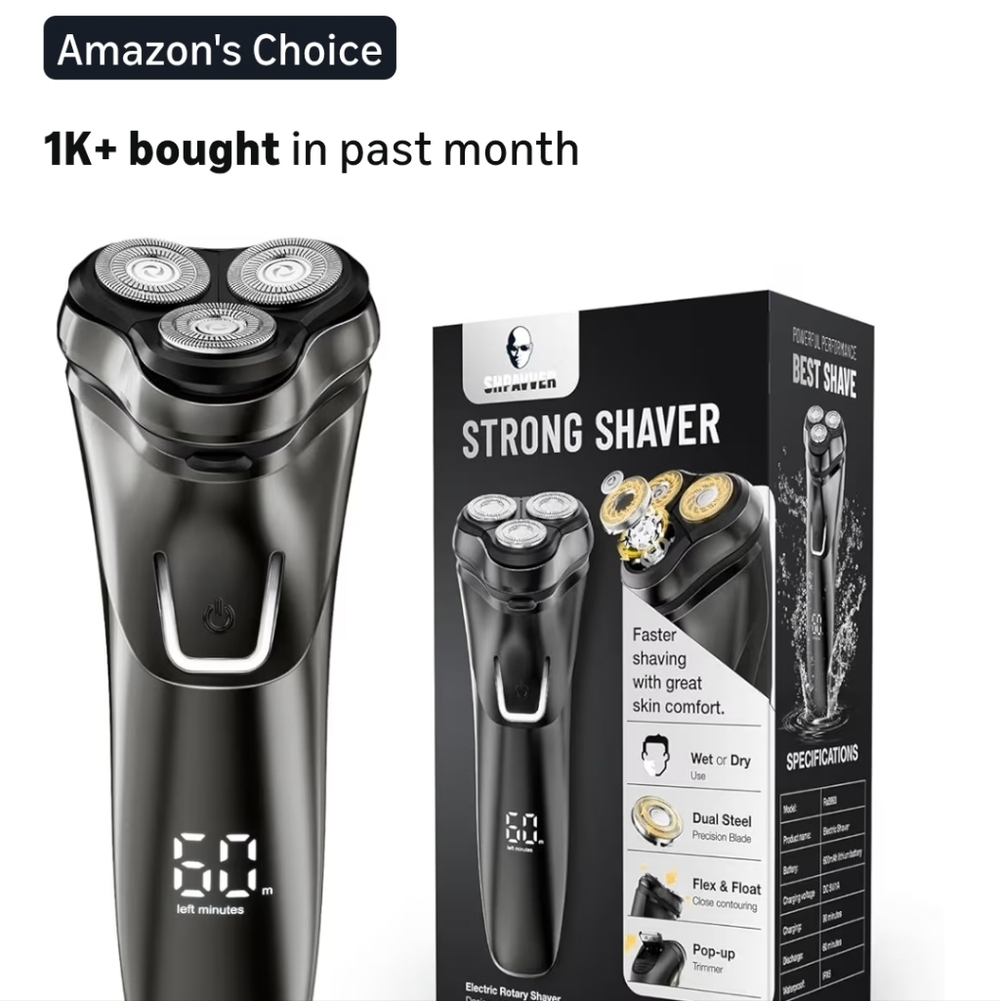 Black Electric Shaver for Men